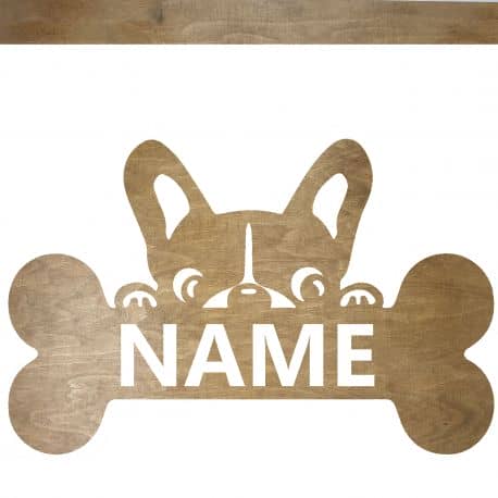 Pies Twoje Imię Dekoracja Drewniana Dla Niej lub Dla Niego na Prezent 109 Kolorów do Wyboru