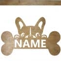 Pies Twoje Imię Dekoracja Drewniana Ścienna Dla Niej lub Dla Niego na Prezent 109 Kolorów do Wyboru