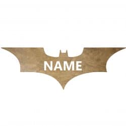 Batman Twoje Imię Dekoracja Drewniana Dla Niej lub Dla Niego na Prezent 109 Kolorów do Wyboru