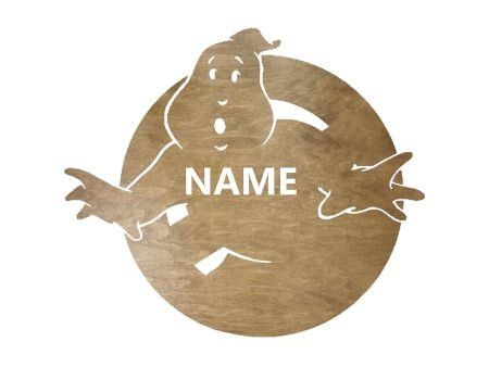 Ghostbusters Twoje Imię Dekoracja Drewniana Ścienna Dla Niej lub Dla Niego na Prezent 3 Kolory do Wyboru