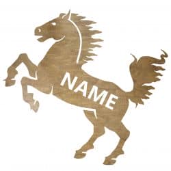Koń Twoje Imię Dekoracja Drewniana Ścienna Dla Niej lub Dla Niego na Prezent 109 Kolorów do Wyboru
