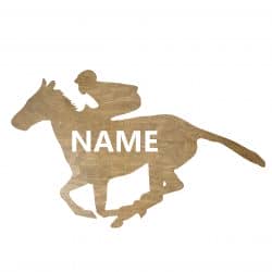 Jeździectwo Koń Twoje Imię Dekoracja Drewniana Ścienna Dla Niej lub Dla Niego na Prezent 109 Kolorów do Wyboru