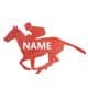 Jeździectwo Koń Twoje Imię Dekoracja Drewniana Dla Niej lub Dla Niego na Prezent 109 Kolorów do Wyboru
