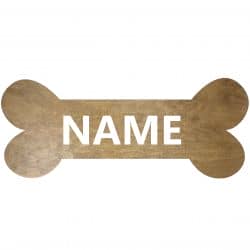 Pies Kość Twoje Imię Dekoracja Drewniana Dla Niej lub Dla Niego na Prezent 109 Kolorów do Wyboru