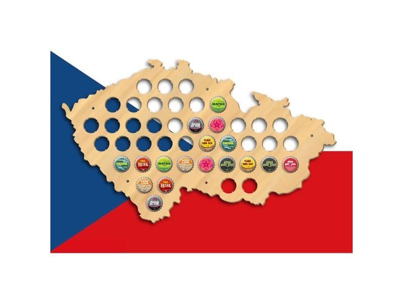 Czechy Mapa Piwo Na Kapsle Tablica Piwa Piwna 3 Kolory Do Wyboru Na Prezent Dla Niego M0001 50x30 cm