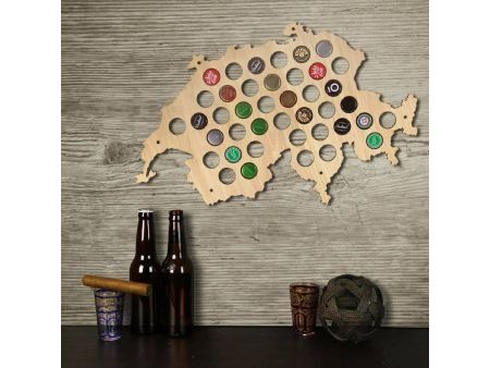 Szwajcaria Mapa Piwo Na Kapsle Tablica Piwa Piwna 3 Kolory Do Wyboru Na Prezent Dla Niego M0005 50x30cm