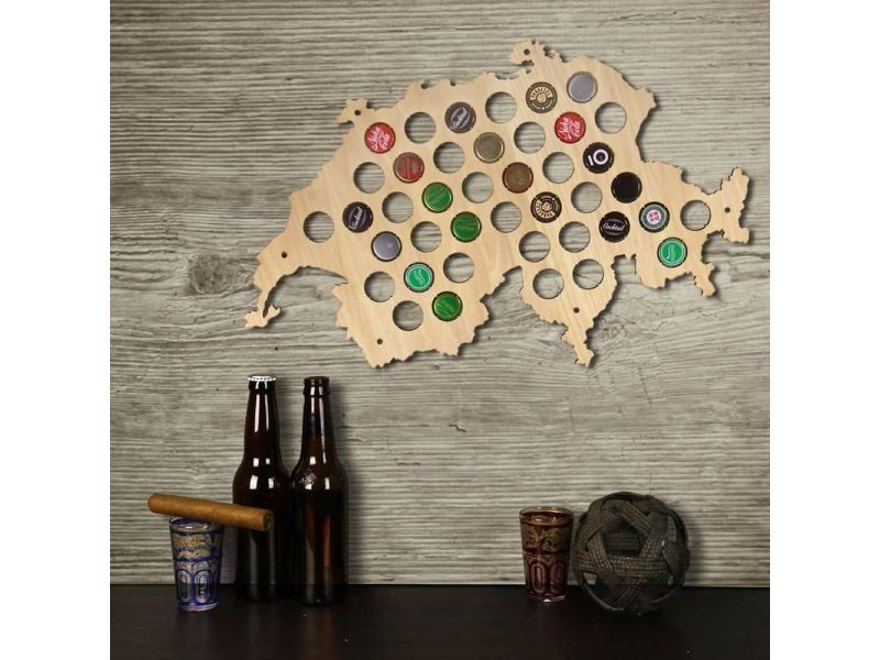 Szwajcaria Mapa Piwo Na Kapsle Tablica Piwa Piwna 3 Kolory Do Wyboru Na Prezent Dla Niego M0005 50x30cm