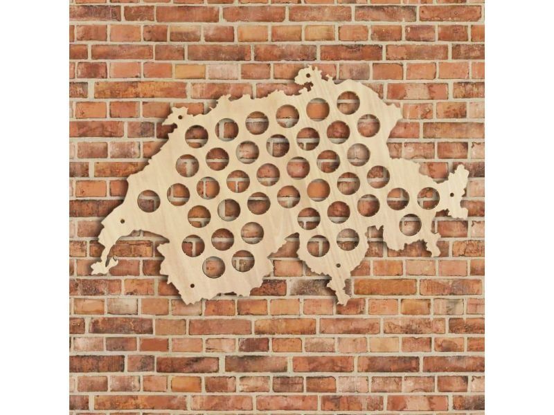 Szwajcaria Mapa Piwo Na Kapsle Tablica Piwa Piwna 3 Kolory Do Wyboru Na Prezent Dla Niego M0005 50x30cm