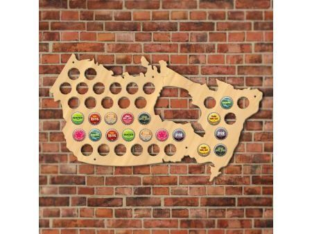 Kanada Mapa Piwo Na Kapsle Tablica Piwa Piwna 109 Kolorów Do Wyboru Na Prezent Dla Niego