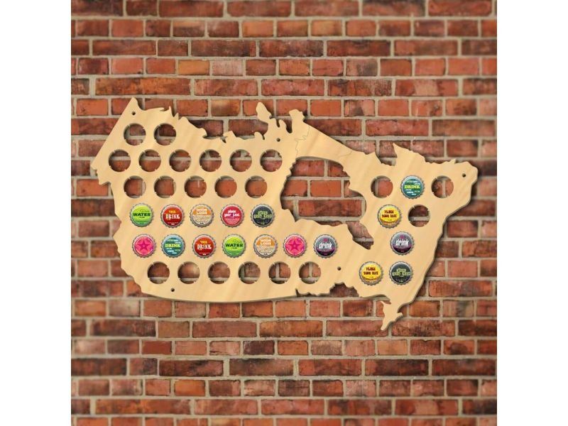 Kanada Mapa Piwo Na Kapsle Tablica Piwa Piwna 3 Kolory Do Wyboru Na Prezent Dla Niego M0007 50x30cm