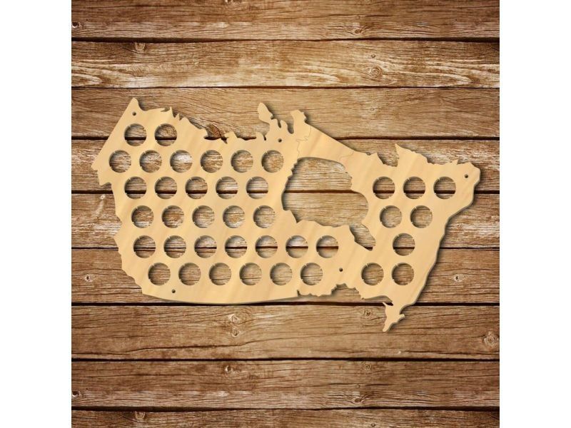 Kanada Mapa Piwo Na Kapsle Tablica Piwa Piwna 3 Kolory Do Wyboru Na Prezent Dla Niego M0007 50x30cm