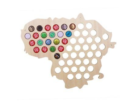 Litwa Mapa Piwo Na Kapsle Tablica Piwa Piwna 3 Kolory Do Wyboru Na Prezent Dla Niego M0010 50x30 cm