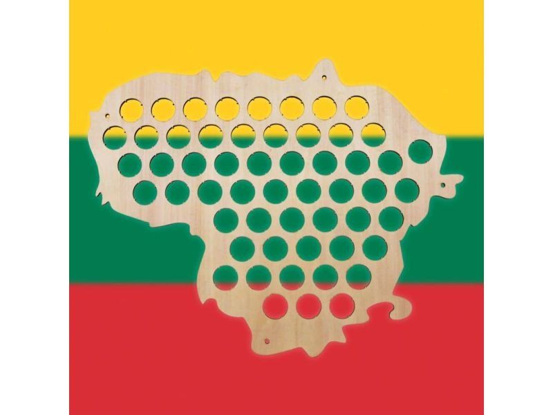 Litwa Mapa Piwo Na Kapsle Tablica Piwa Piwna 3 Kolory Do Wyboru Na Prezent Dla Niego M0010 50x30 cm
