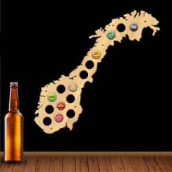 Norwegia Mapa Piwo Na Kapsle Tablica Piwa Piwna 109 Kolorów Do Wyboru Na Prezent Dla Niego