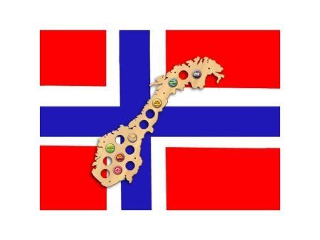 Norwegia Mapa Piwo Na Kapsle Tablica Piwa Piwna 3 Kolory Do Wyboru Na Prezent Dla Niego M0011 50x30 cm
