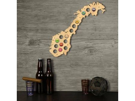 Norwegia Mapa Piwo Na Kapsle Tablica Piwa Piwna 3 Kolory Do Wyboru Na Prezent Dla Niego M0011 50x30 cm