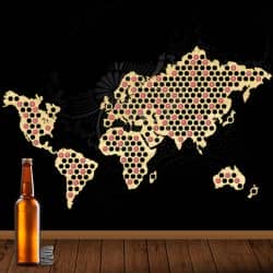 Mapa Świata Piwo Na Kapsle Tablica Piwa Piwna 109 Kolorów Do Wyboru Na Prezent Dla Niego