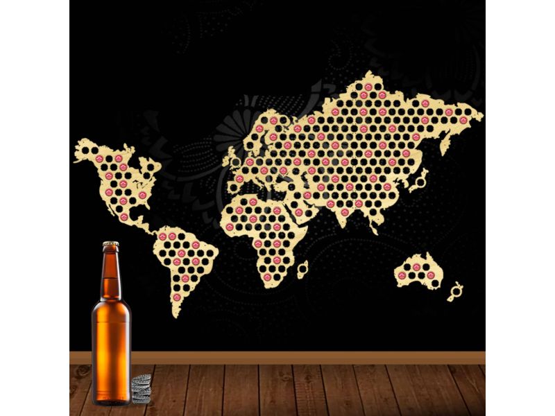 Mapa Świata Piwo Na Kapsle Tablica Piwa Piwna 109 Kolorów Do Wyboru Na Prezent Dla Niego