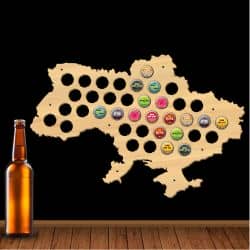 Ukraina Mapa Piwo Na Kapsle Tablica Piwa Piwna 109 Kolorów Do Wyboru Na Prezent Dla Niego