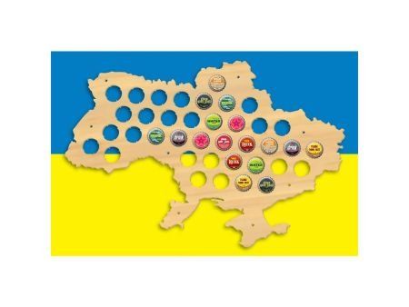Ukraina Mapa Piwo Na Kapsle Tablica Piwa Piwna 3 Kolory Do Wyboru Na Prezent Dla Niego M0013 50x30 cm