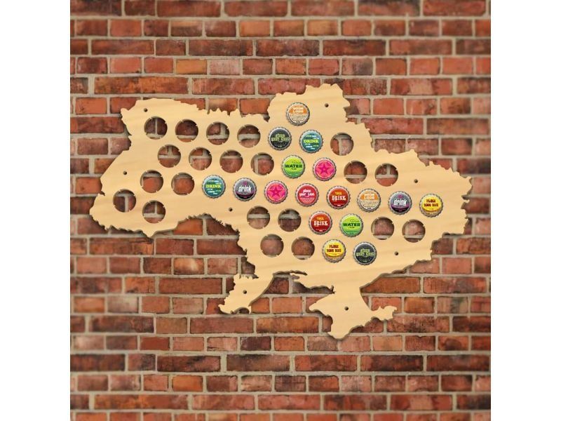 Ukraina Mapa Piwo Na Kapsle Tablica Piwa Piwna 3 Kolory Do Wyboru Na Prezent Dla Niego M0013 50x30 cm
