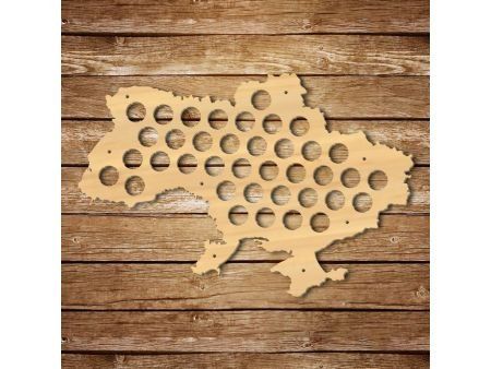 Ukraina Mapa Piwo Na Kapsle Tablica Piwa Piwna 3 Kolory Do Wyboru Na Prezent Dla Niego M0013 50x30 cm