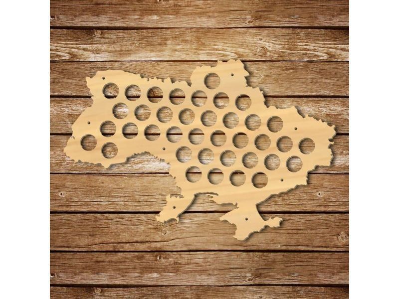 Ukraina Mapa Piwo Na Kapsle Tablica Piwa Piwna 3 Kolory Do Wyboru Na Prezent Dla Niego M0013 50x30 cm