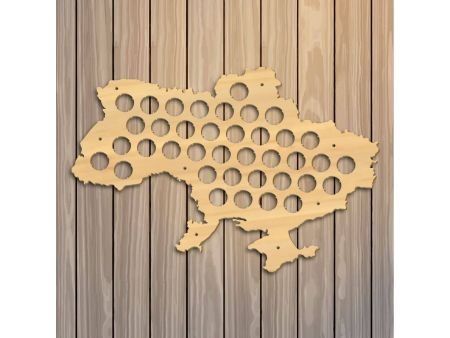 Ukraina Mapa Piwo Na Kapsle Tablica Piwa Piwna 3 Kolory Do Wyboru Na Prezent Dla Niego M0013 50x30 cm