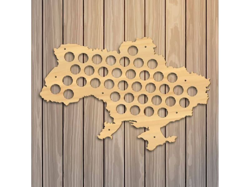 Ukraina Mapa Piwo Na Kapsle Tablica Piwa Piwna 3 Kolory Do Wyboru Na Prezent Dla Niego M0013 50x30 cm