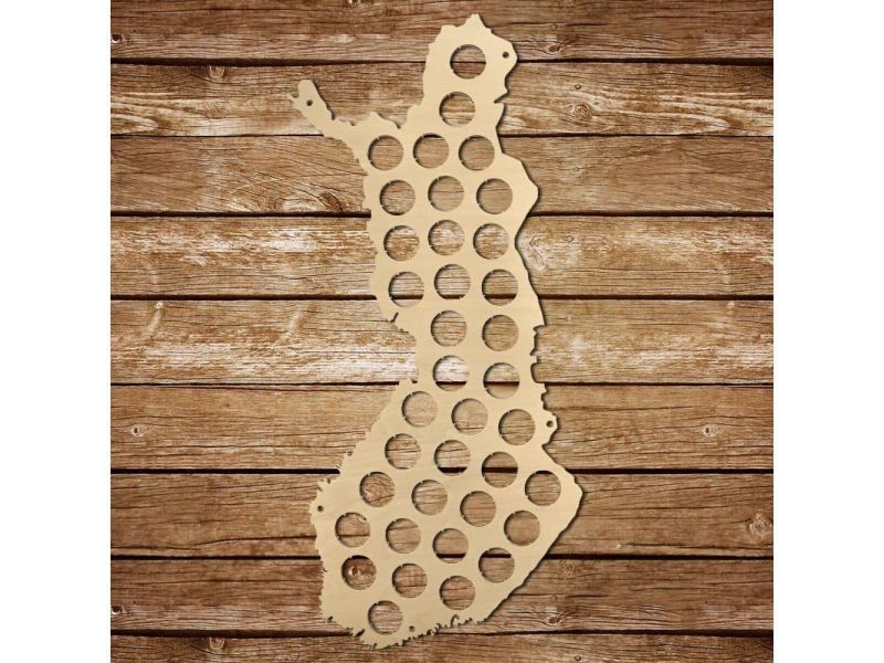 Finlandia Mapa Piwo Na Kapsle Tablica Piwa Piwna 3 Kolory Do Wyboru Na Prezent Dla Niego M0014 50x30 cm