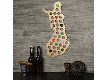Finlandia Mapa Piwo Na Kapsle Tablica Piwa Piwna 3 Kolory Do Wyboru Na Prezent Dla Niego M0014 50x30 cm