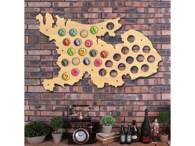 Holandia Mapa Piwo Na Kapsle Tablica Piwa Piwna 3 Kolorów Do Wyboru Na Prezent Dla Niego M0015 50x30 cm