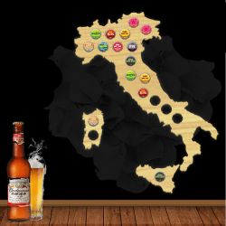 Włochy Mapa Piwo Na Kapsle Tablica Piwa Piwna 109 Kolorów Do Wyboru Na Prezent Dla Niego