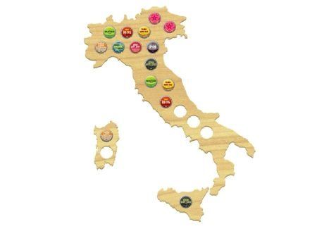 Włochy Mapa Piwo Na Kapsle Tablica Piwa Piwna 3 Kolory Do Wyboru Na Prezent Dla Niego M0016 50x30 cm