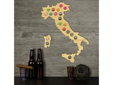 Włochy Mapa Piwo Na Kapsle Tablica Piwa Piwna 3 Kolory Do Wyboru Na Prezent Dla Niego M0016 50x30 cm