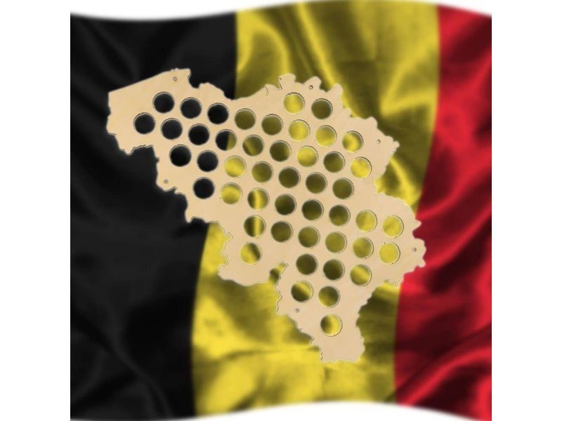 Belgia Mapa Piwo Na Kapsle Tablica Piwa Piwna 3 Kolory Do Wyboru Na Prezent Dla Niego M0018 50x30 cm