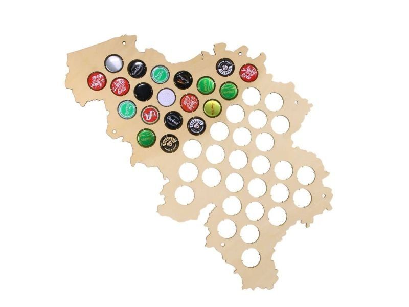 Belgia Mapa Piwo Na Kapsle Tablica Piwa Piwna 3 Kolory Do Wyboru Na Prezent Dla Niego M0018 50x30 cm