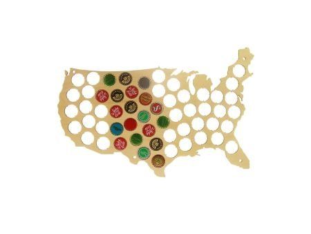 USA Mapa Piwo Na Kapsle Tablica Piwa Piwna 3 Kolory Do Wyboru Na Prezent Dla Niego M0020 50x30 cm
