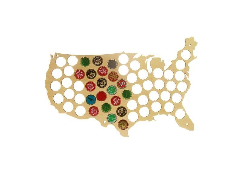 USA Mapa Piwo Na Kapsle Tablica Piwa Piwna 3 Kolory Do Wyboru Na Prezent Dla Niego M0020 50x30 cm