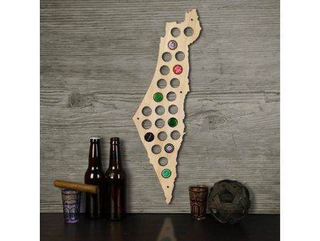 Izrael Mapa Piwo Na Kapsle Tablica Piwa Piwna 3 Kolory Do Wyboru Na Prezent Dla Niego M0021 50x30 cm