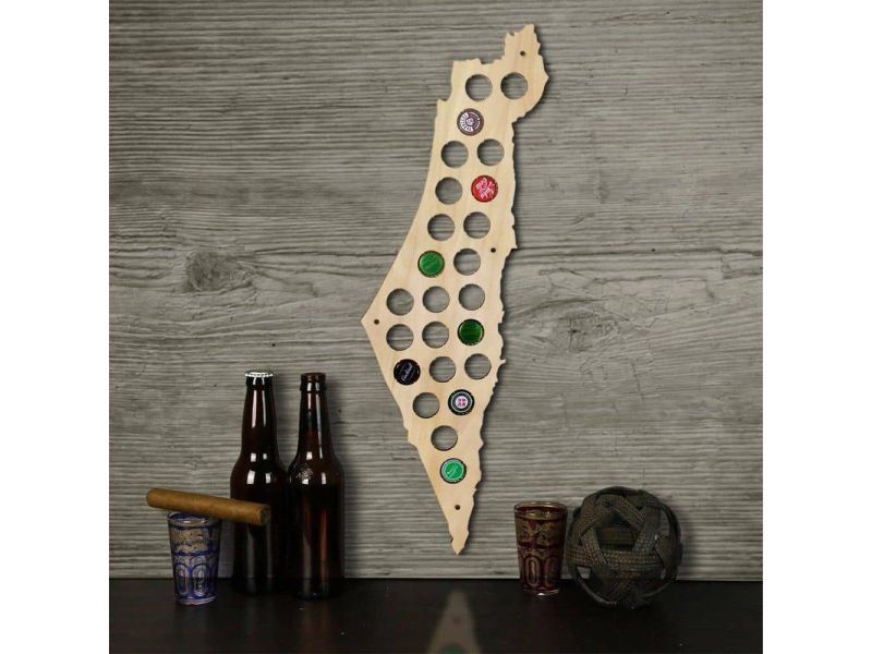 Izrael Mapa Piwo Na Kapsle Tablica Piwa Piwna 3 Kolory Do Wyboru Na Prezent Dla Niego M0021 50x30 cm
