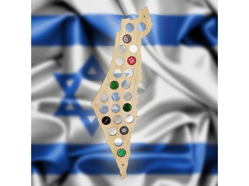 Izrael Mapa Piwo Na Kapsle Tablica Piwa Piwna 3 Kolory Do Wyboru Na Prezent Dla Niego M0021 50x30 cm