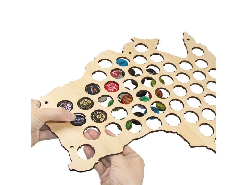 Australia Mapa Piwo Na Kapsle Tablica Piwa Piwna 3 Kolory Do Wyboru Na Prezent Dla Niego M0024 50x30 cm