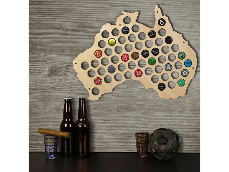 Australia Mapa Piwo Na Kapsle Tablica Piwa Piwna 3 Kolory Do Wyboru Na Prezent Dla Niego M0024 50x30 cm