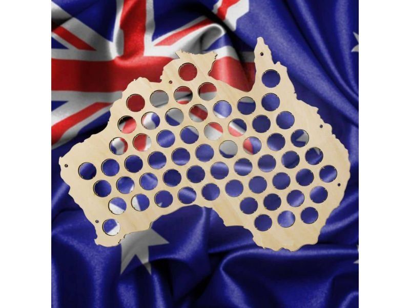 Australia Mapa Piwo Na Kapsle Tablica Piwa Piwna 3 Kolory Do Wyboru Na Prezent Dla Niego M0024 50x30 cm