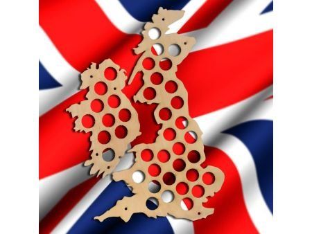 Wielka Brytania Mapa Piwo Na Kapsle Tablica Piwa Piwna 3 Kolory Do Wyboru Na Prezent Dla Niego M0025 50x30 cm