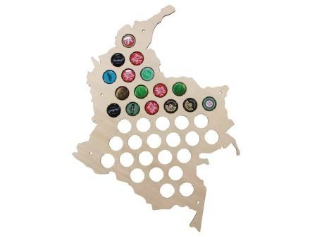 Kolumbia Mapa Piwo Na Kapsle Tablica Piwa Piwna 3 Kolory Do Wyboru Na Prezent Dla Niego M0026 50x30 cm