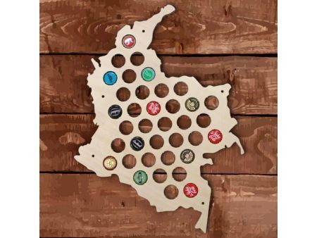 Kolumbia Mapa Piwo Na Kapsle Tablica Piwa Piwna 3 Kolory Do Wyboru Na Prezent Dla Niego M0026 50x30 cm