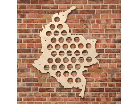 Kolumbia Mapa Piwo Na Kapsle Tablica Piwa Piwna 3 Kolory Do Wyboru Na Prezent Dla Niego M0026 50x30 cm