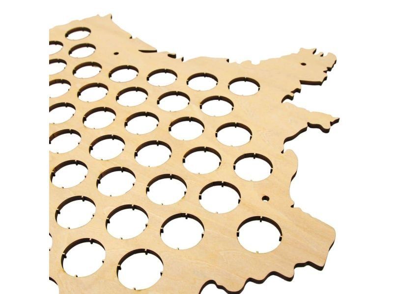 Francja Mapa Piwo Na Kapsle Tablica Piwa Piwna 3 Kolory Do Wyboru Na Prezent Dla Niego M0028 50x50 cm